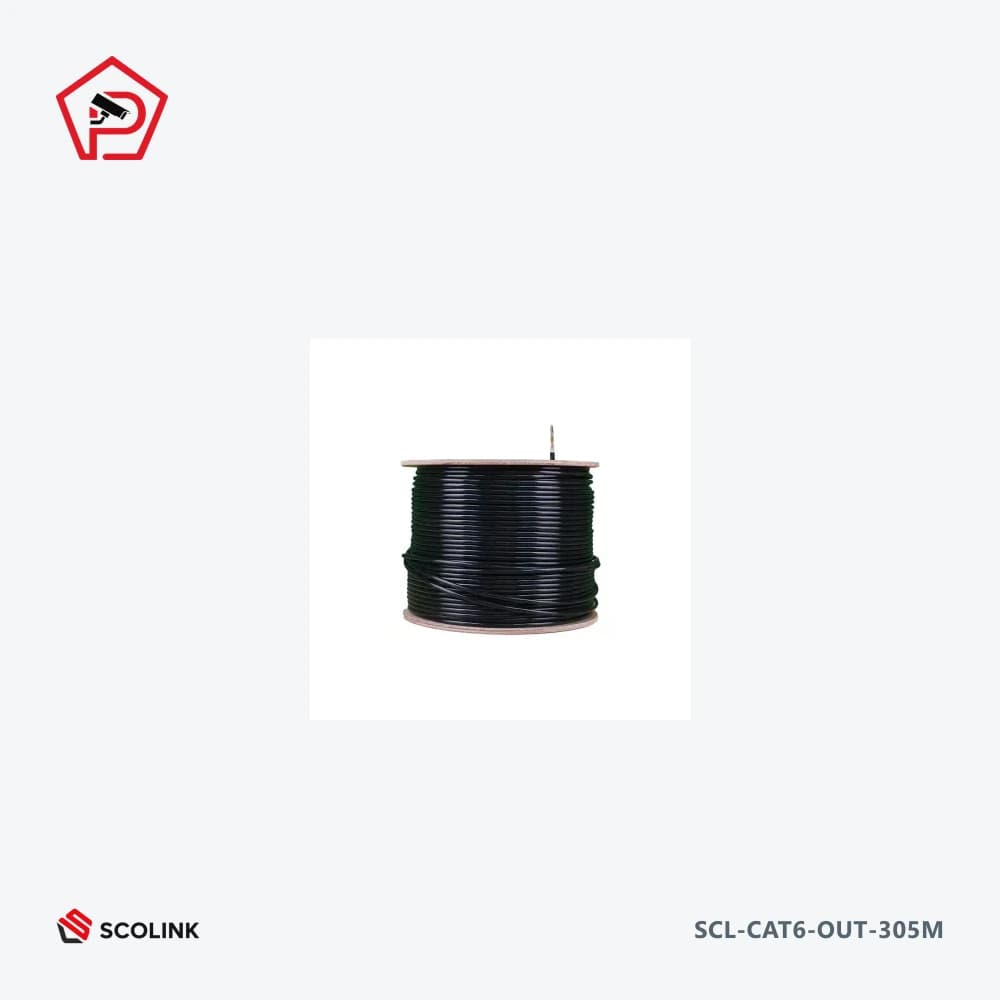 CAT6 UTP Outdoor UV-Resistant PE Sheath Cable, 305m Drum