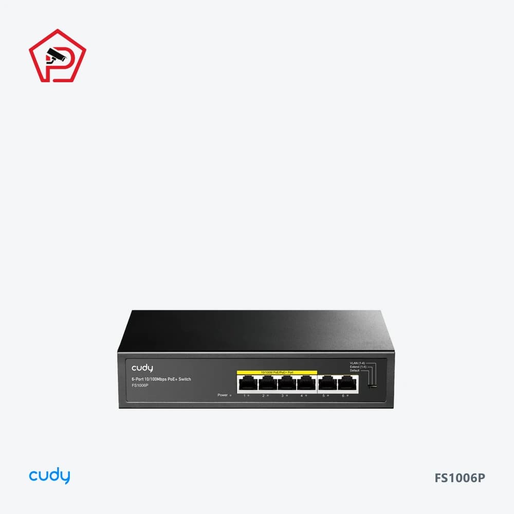 6-Port 10/100M Switch with 4-Port PoE+
