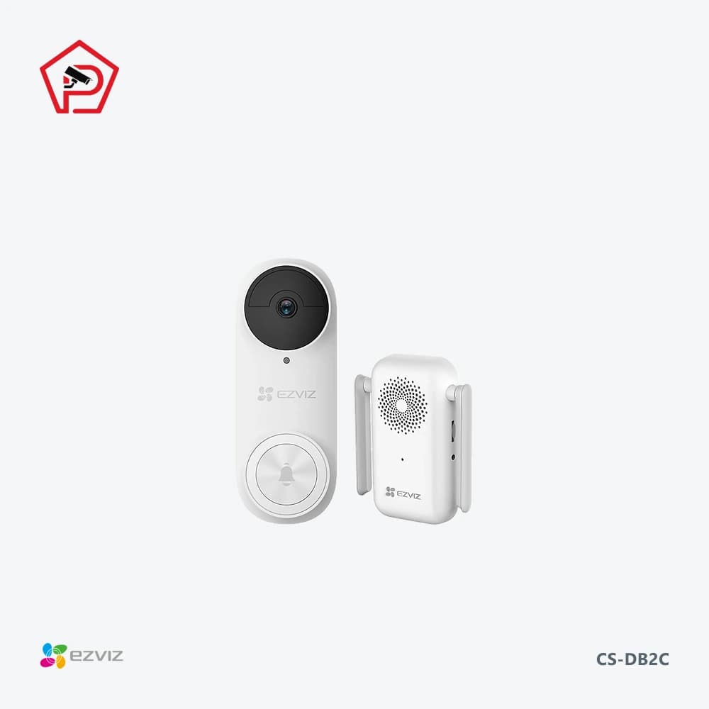 EZVIZ DB2C 5MP Wire-Free Video Doorbell with Wireless Chime