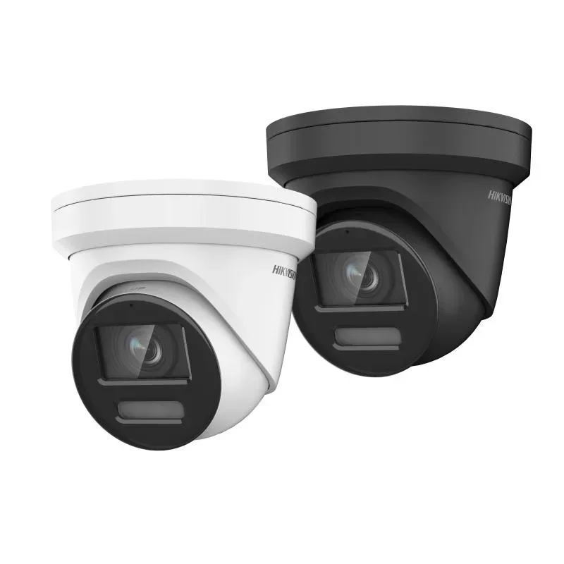 Photograph of the Hikvision DS-2CD2387G2-LU fixed turret network camera.